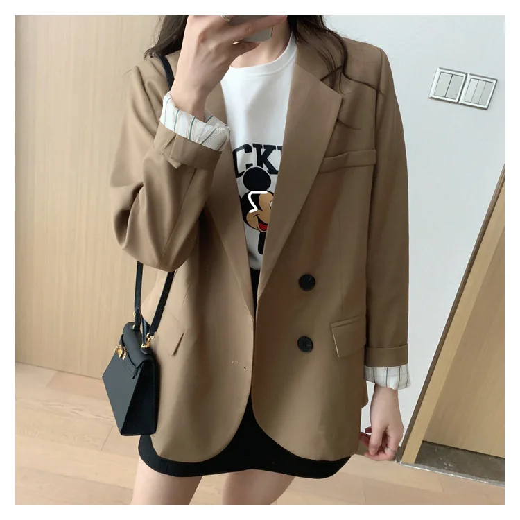 

Spring and Autumn 2024 New Style Fried Street Women's Suit Jacket Business Blazer Design Sense Loose Casual Niche Lady Suit Top