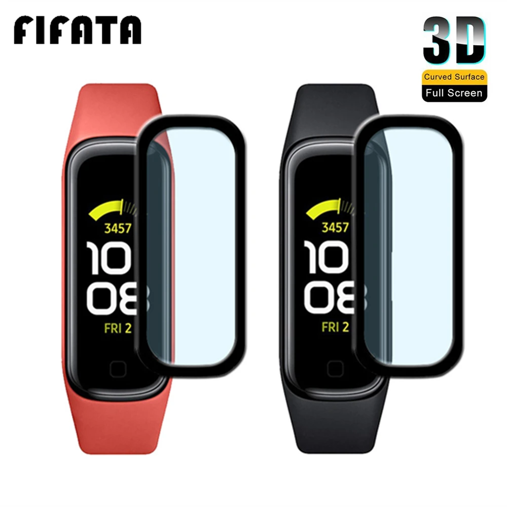 삼성 Galaxy Fit 2 SM-R220 용 FIFATA 화면 보호기 Samsung Galaxy Fit2 풀 커버리지 HD 투명 소프트 필름 용 3D 곡선 가장자리