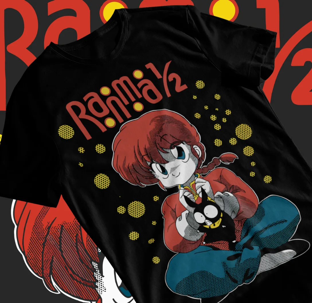 Ranma 1/2 x Listen Flavor - Heroines Beltron T-shirt Black