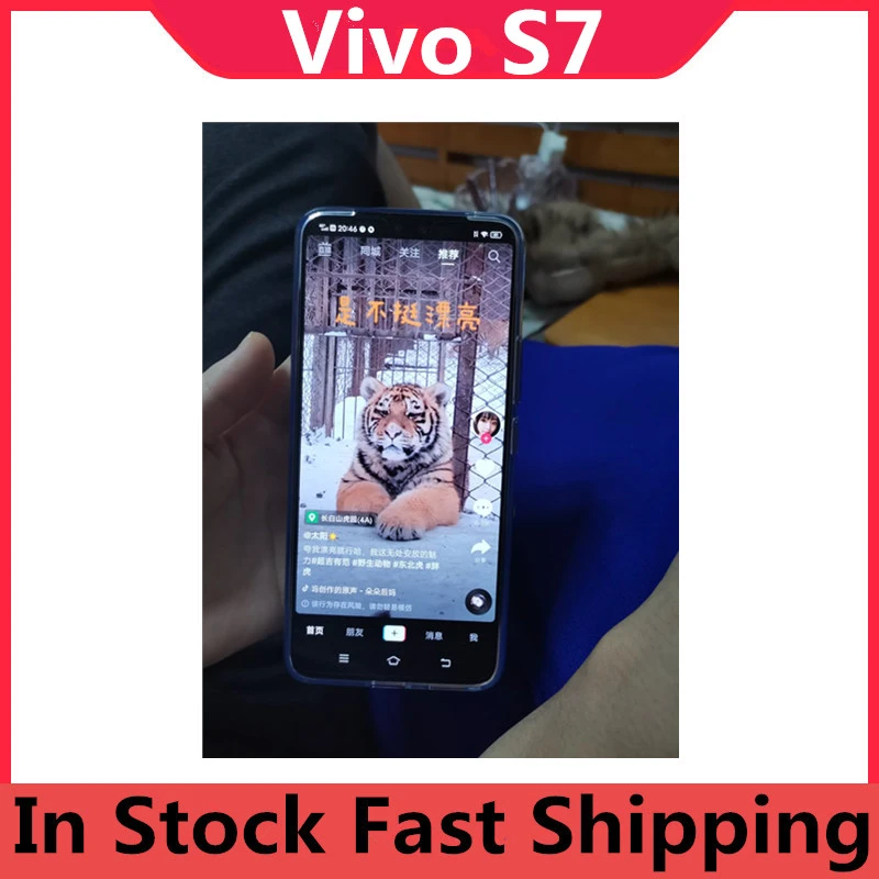 In Stock Vivo S7 5G Smart Phone 64.0MP+44.0MP 33W Charger Android 10.0 Snapdragon 765G OTA 6.44" AMOLED Screen Fingerprint OTG ram computer