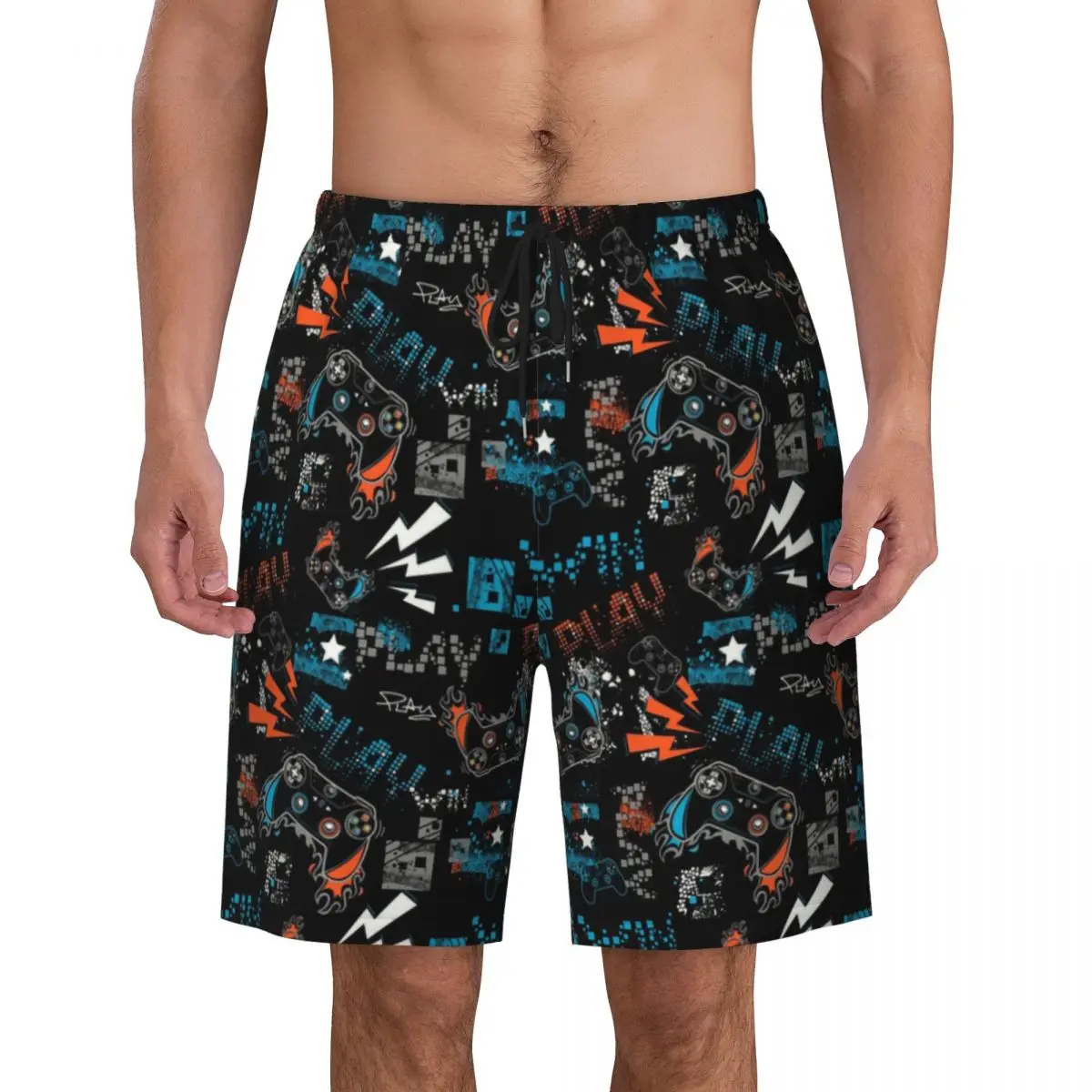 

Custom Board Shorts Mens Quick Dry Beachwear Boardshorts Gamer Gaming Swimming Trunks Bathing Suits