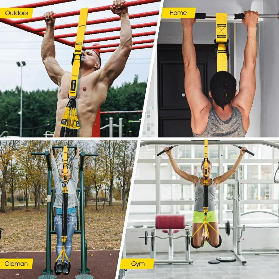Pull Up Assistance Bands, Resistance Bands for Pull Up Bar Workout, Adjustable Heavy Duty Pull Up Assist Equipment with 4 Assist