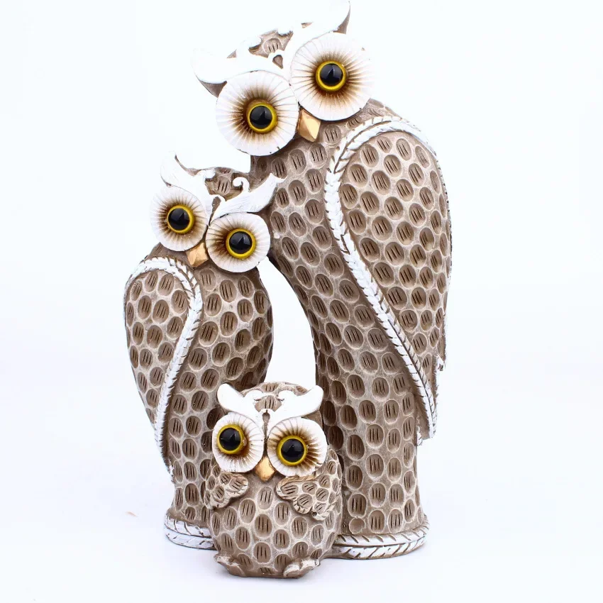 

Elegant Owl Family Home Decorative Tray for Living Room and Office Desk