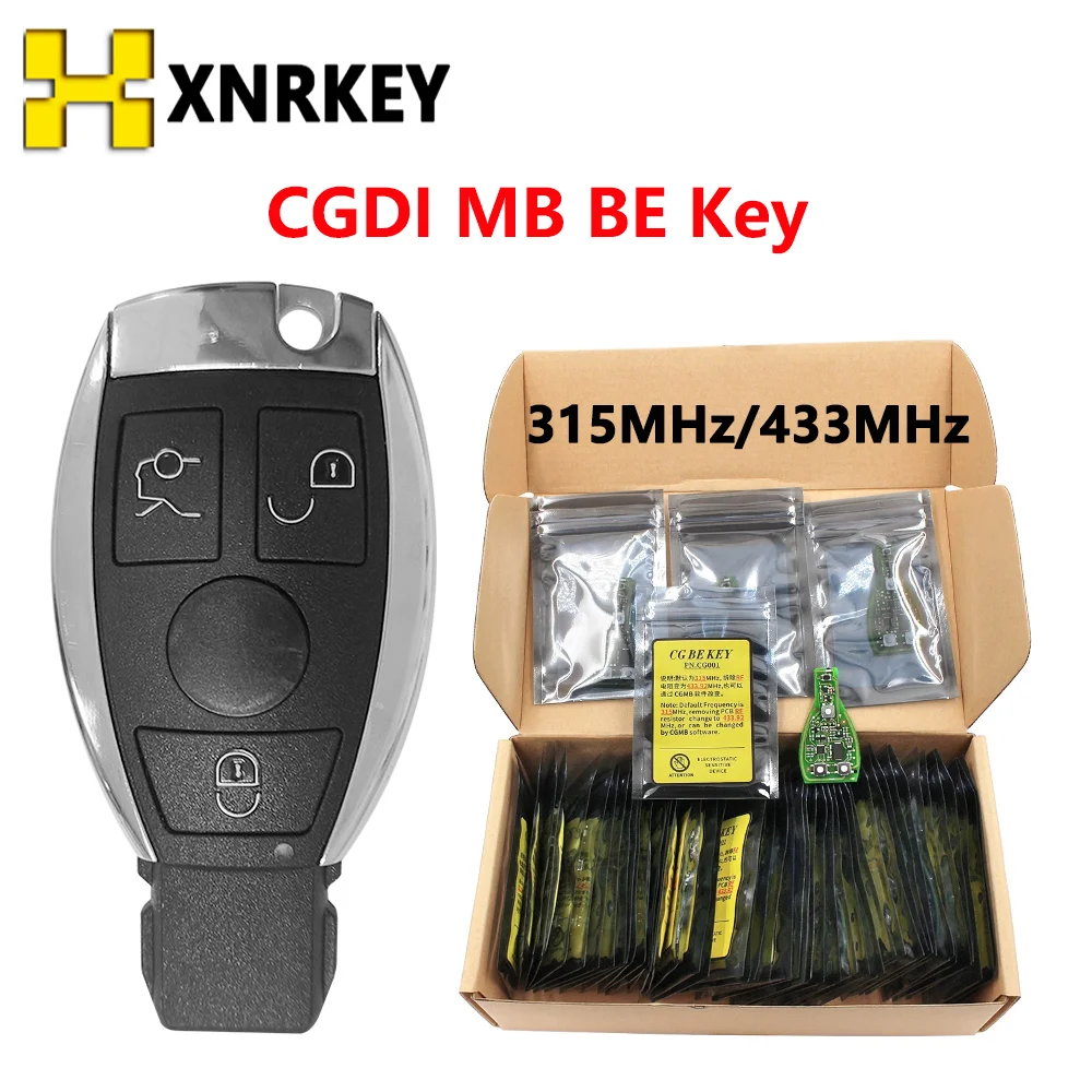 

XNRKEY Original CGDI MB BE Key for Mercedes Benz Work with CGDI MB Programmer Support All FBS3 and Automatic Recovery 315/433Mhz