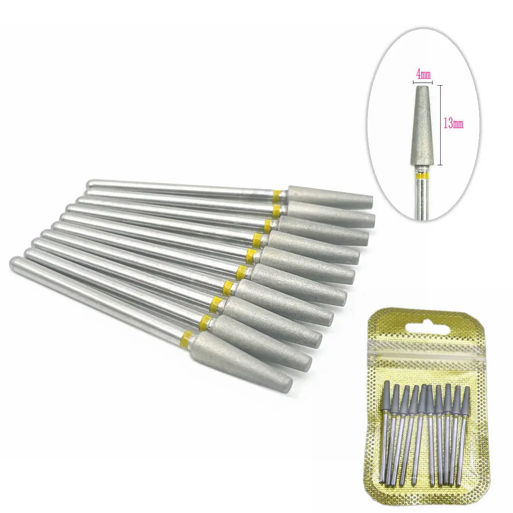 10pcs B Series Taper Shape Nail Diamond Drill Bit For Electric Manicure Machine Accessories  Mills Cutter Ce Passed 3