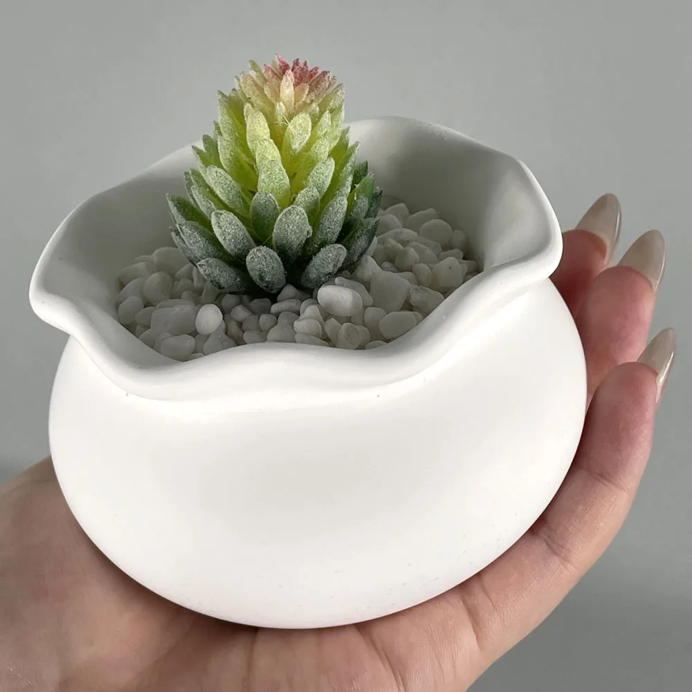 DIY Succulents Flowerpot Fish Tank Craft Storage Box Making Plaster Resin Candle Jar Casting Molds Home Decoration silicone mold