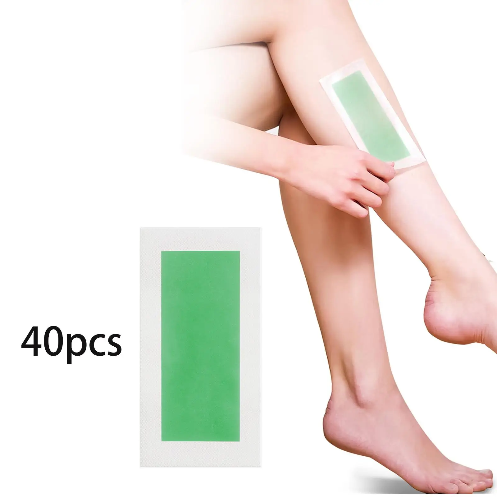 40Pcs Hair Removal Wax Strips Depilatory Epilator Waxing Wipe Sticker Waxing Paper for Bikini Facial Armpit Leg Women and Men 2