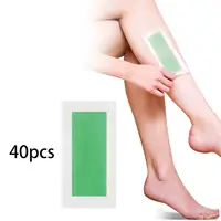 40Pcs Hair Removal Wax Strips Depilatory Epilator Waxing Wipe Sticker Waxing Paper for Bikini Facial Armpit Leg Women and Men 2