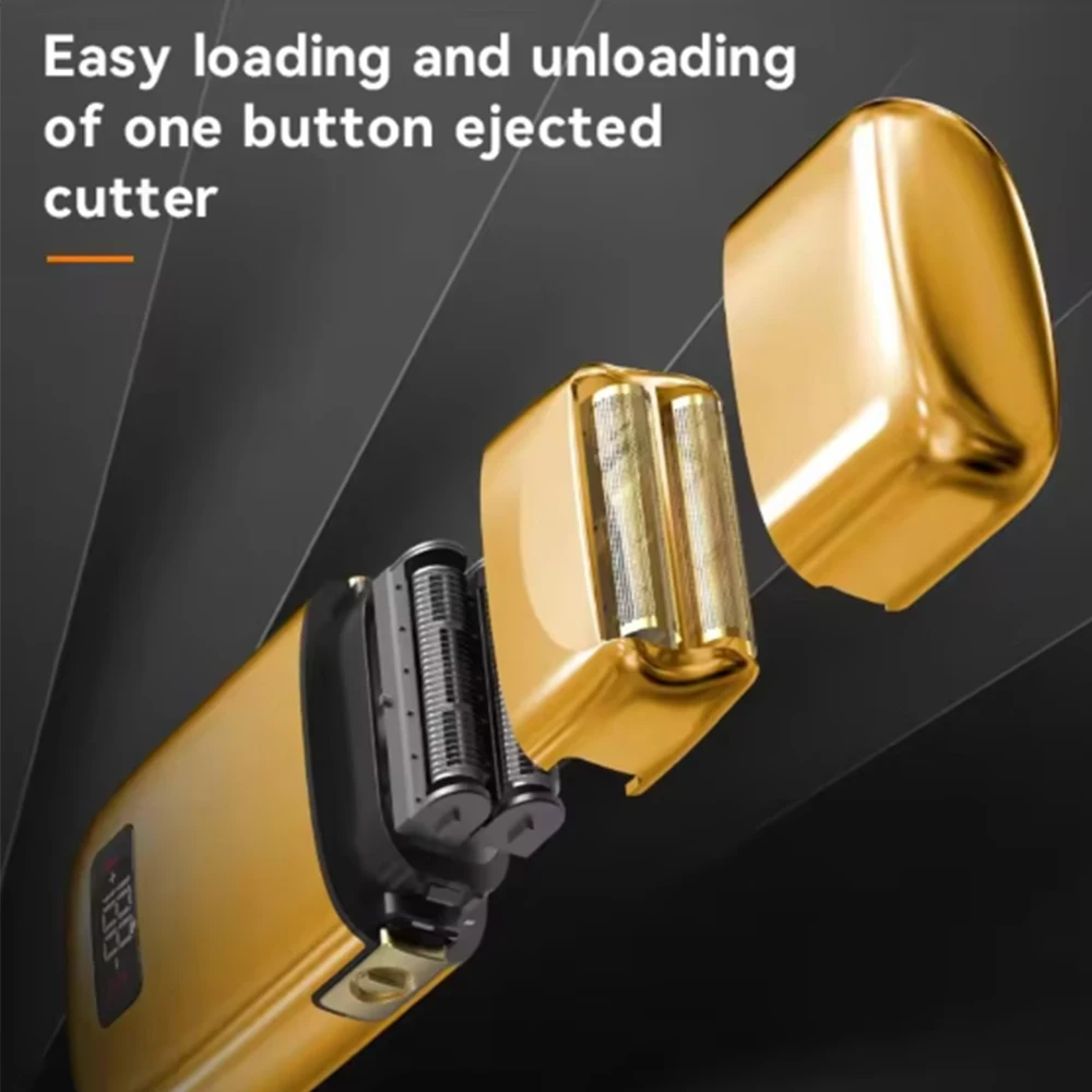 Kemei KM-TX3 Electric Shaver Men's Shaver Beard Trimmer Blade Head Shaving Beard Trimmer LCD Electric Shaver Reciprocating 4