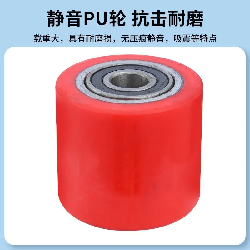 Hydraulic Pallet Truck Wheels Hand Pallet Truck Wheel 80x60mm PU with Bearings 6204 Transpalette