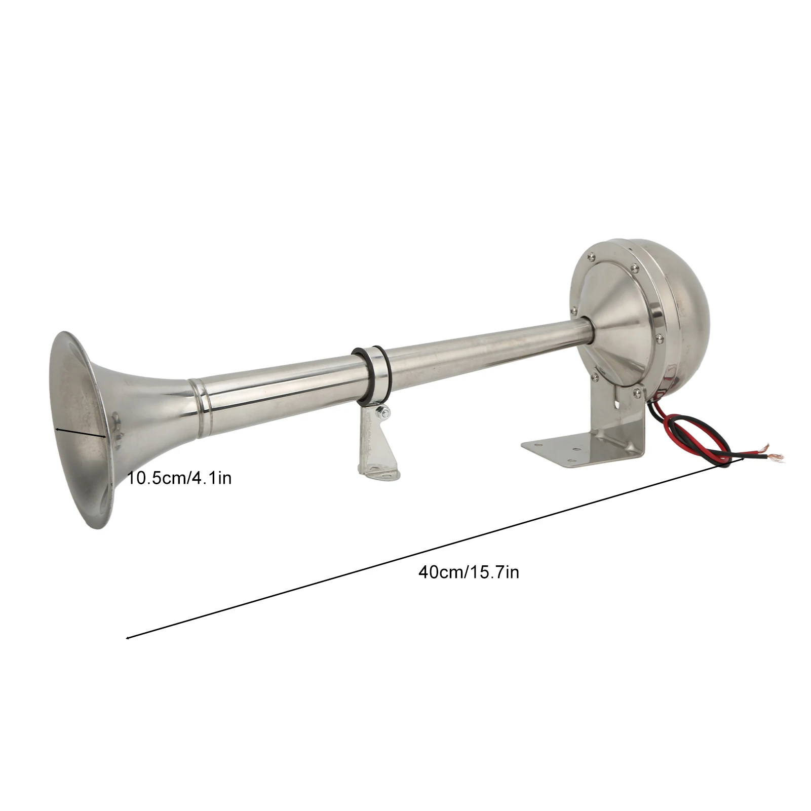 Loud Single Trumpet 328DB 12V 30W Stainless Steel Universal Air Horn for Boats RVs Yachts VXH1112MAR-C car siren horn car air horn waterproof horn