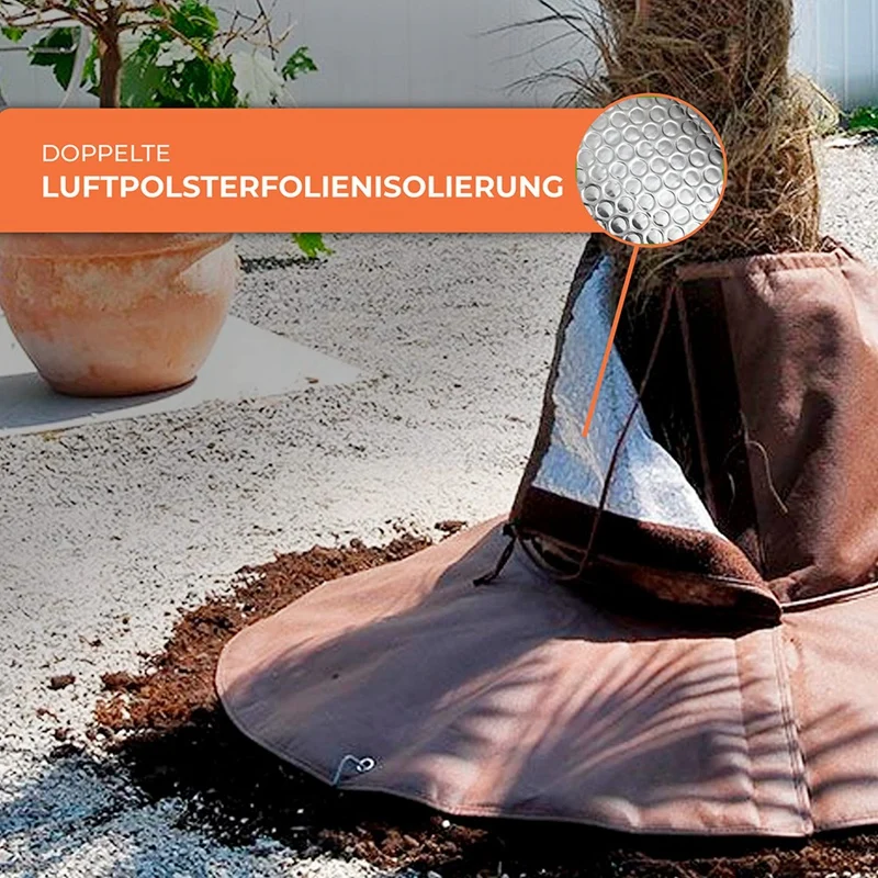 Зимняя защита от корня пальмы, коричневая, зимняя сумка для защиты от постоянной температуры, тепловое покрытие для корней ландшафта
