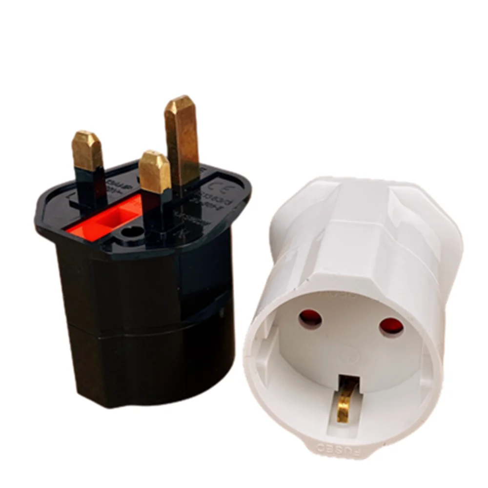 Plug Adapter Multifunctional EU To UK 2 Pin Socket Travel 250V 13A Dubai Singapore Universal