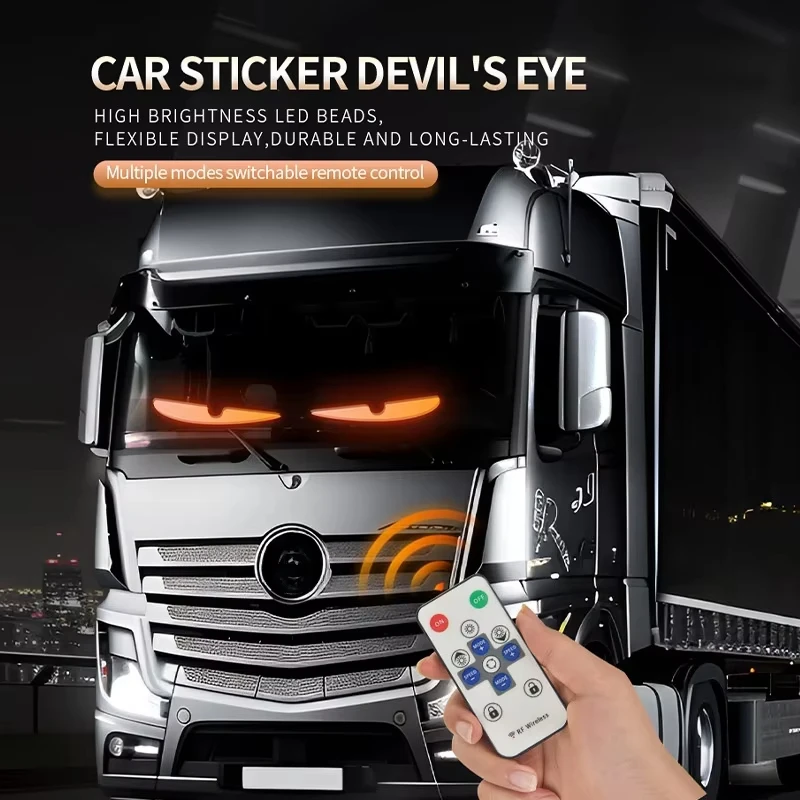 Xiaomi Mijia Truck LED Light Windshield Devil Eye Remote Control Animation Screen Matrix Pixel Panel Foldable Lighting For Car 2