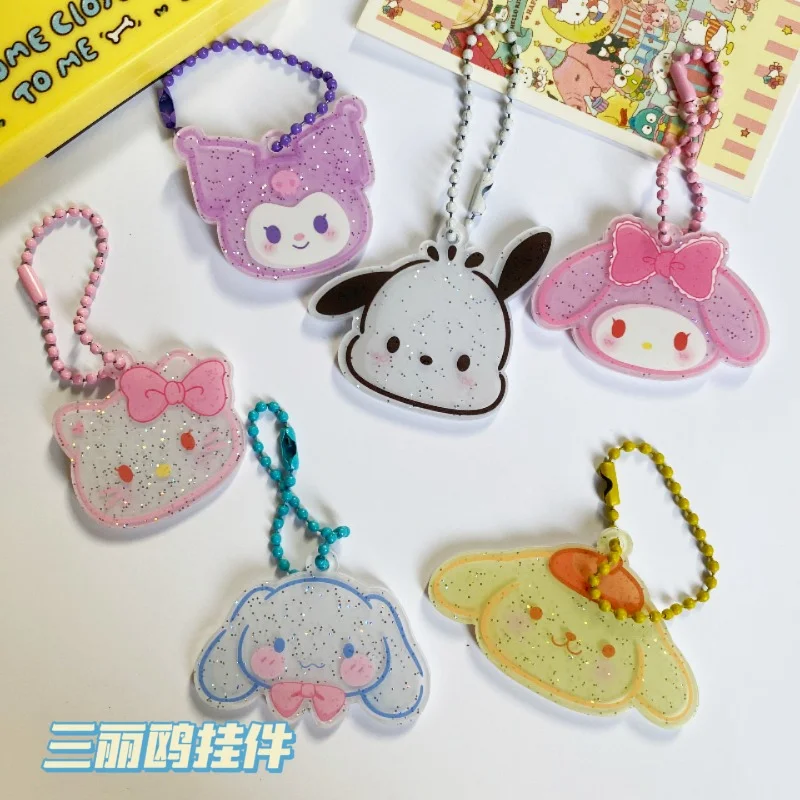 

Cinnamoroll Pochacco Kuromi Melody HelloKitty Acrylic Accessories Cute Sanrio Sweet Girly Keychain Cartoon Girl Bag Pendant Gift