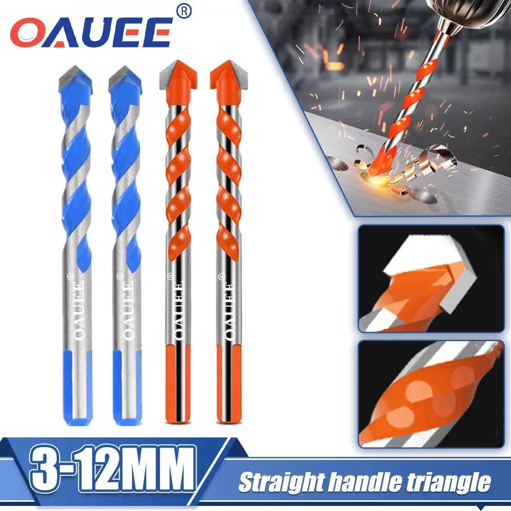 3-12mm Threaded Triangle Tungsten Steel Wall Tile Concrete Drilling Bit Household Marble Overlord Diamond Hand Electric Drill