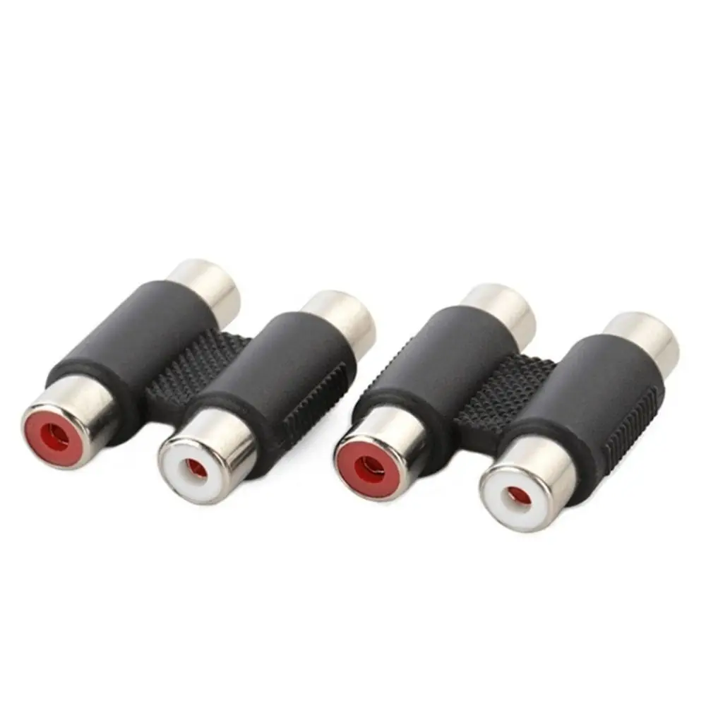 Dual RCA Female-to-Female Audio Connector Adapter - Phono Coupler Video Plug Socket