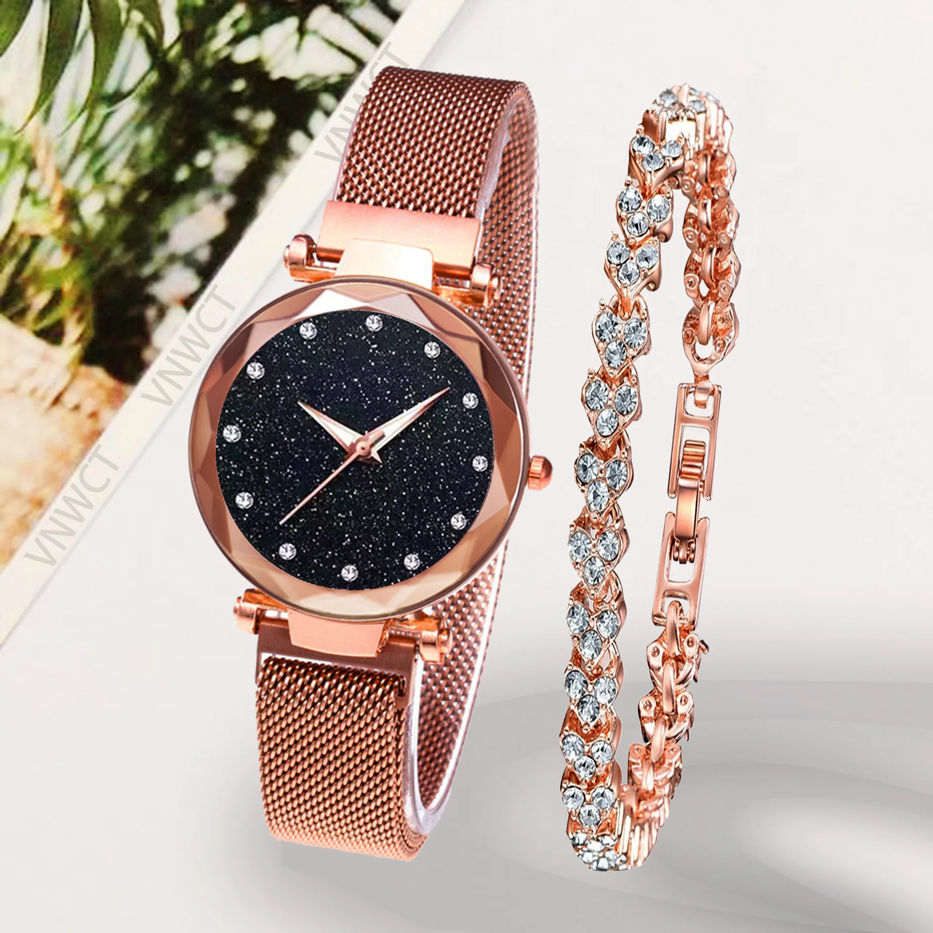 

Luxury Women Watches Ladies Magnetic Starry Sky Clock Fashion Diamond Female Quartz Wristwatches Relogio Feminino