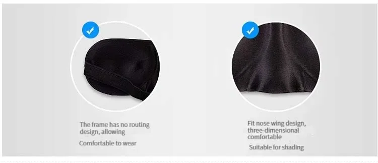 Description Picture 3 of item3D Sleep Mask Natural Sleeping Eye Mask Eyeshade Cover Shade Eye Patch Women Men Soft Portable Blindfold Travel Eyepatch 1Pcs