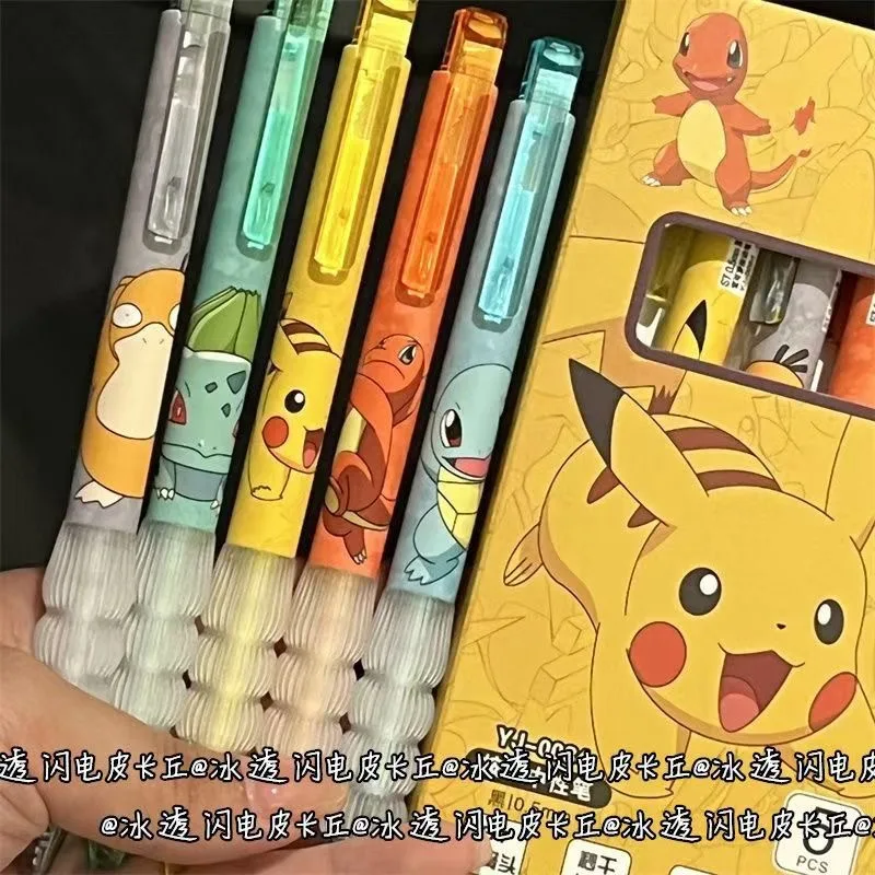 Gel Pens 5pcs Pikachu Pokemon Stationary
