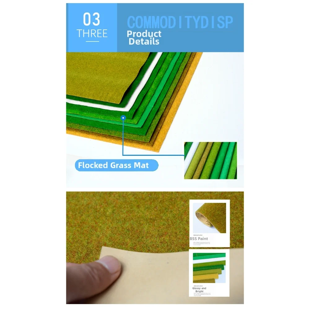 50 cm 1 Rolle DIY Rasen Rasen Modell Gras Matte Outdoor Landschaft Landschaft Für Diorama DIY Sand Tisch Gebäude Modell material – Detail 5