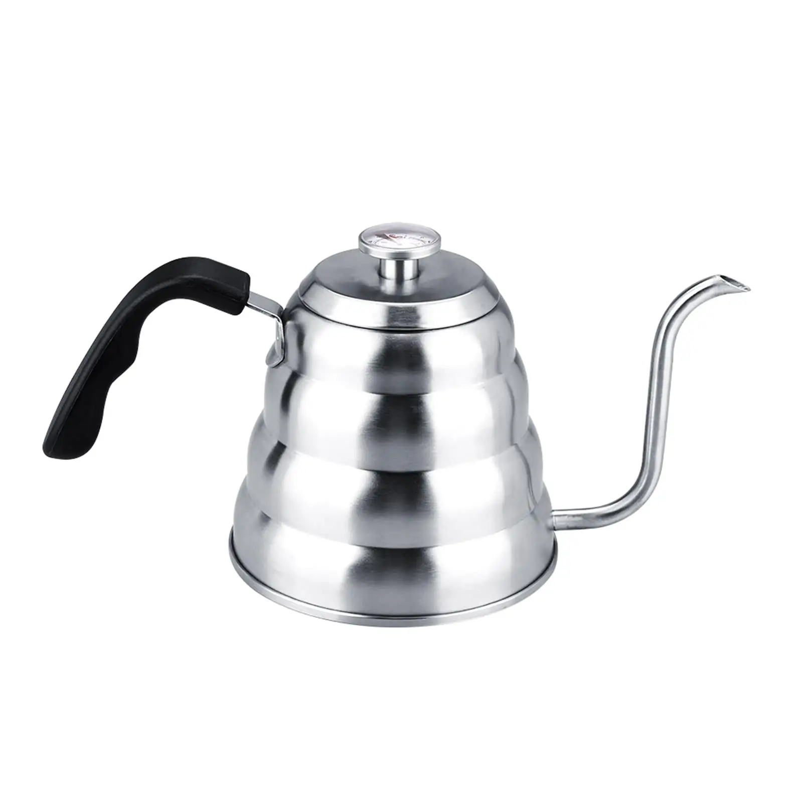 

Stainless Steel Gooseneck Coffee Kettle with Thermometer - 1.2L Thermos Pour Over Teapot