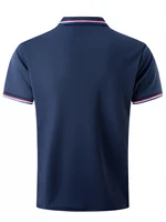 Polo d'été à manches courtes et col élastique pour hommes, couleur unie, séchage rapide, T-Shirt de sport pour vêtements actifs 2