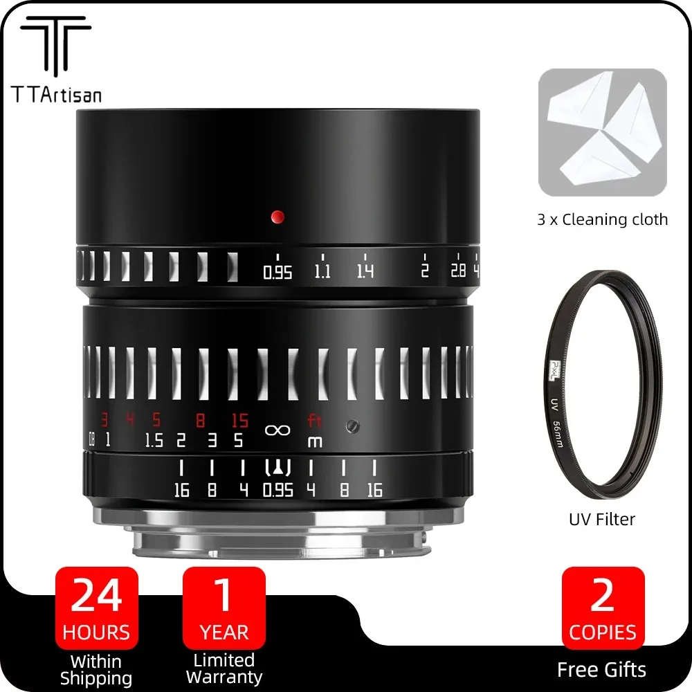 

TTArtisan 50mm F0.95 APS-C Large Aperture Manual Focus Lens For Sony E Fujifilm Fuji X Nikon Z Canon R Leica L M4/3 Mount