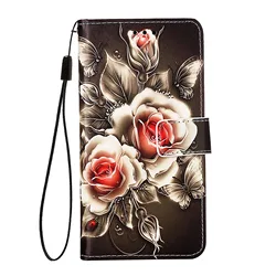 3D Painted Luxury Leather Flip Case with Lanyard and Card Holder Wallet Cover for T-Mobile Revvl 7 (Color 1)