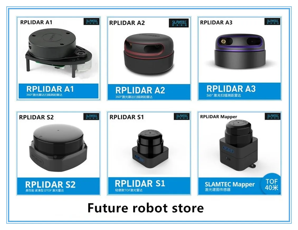 Slamtec RPLIDAR A1 A2 A3 S1 S2 Mapper M2 Scanning Lidar Ranging Sensor Scanner Kit for ROS Robot Navigates and Avoids Obstacles |