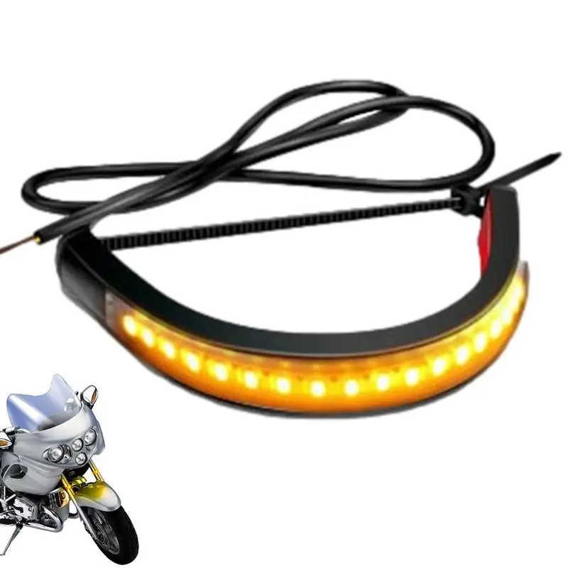 

Motorcycle LED Brake Light Strip LED Extended Saddlebag Side Marker Light Waterproof Flexible Tail Light Strip For Motorcycle