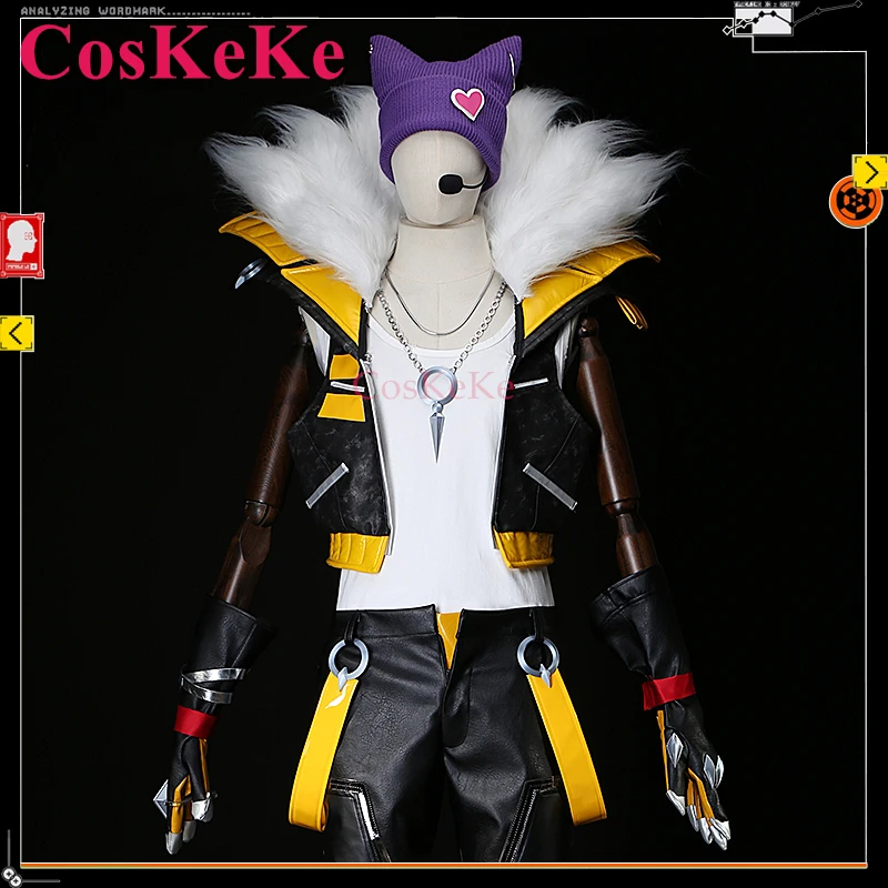 

CosKeKe Sett косплей игры LOL костюм босса незабытое сердцебиение стальная мужская униформа для команды