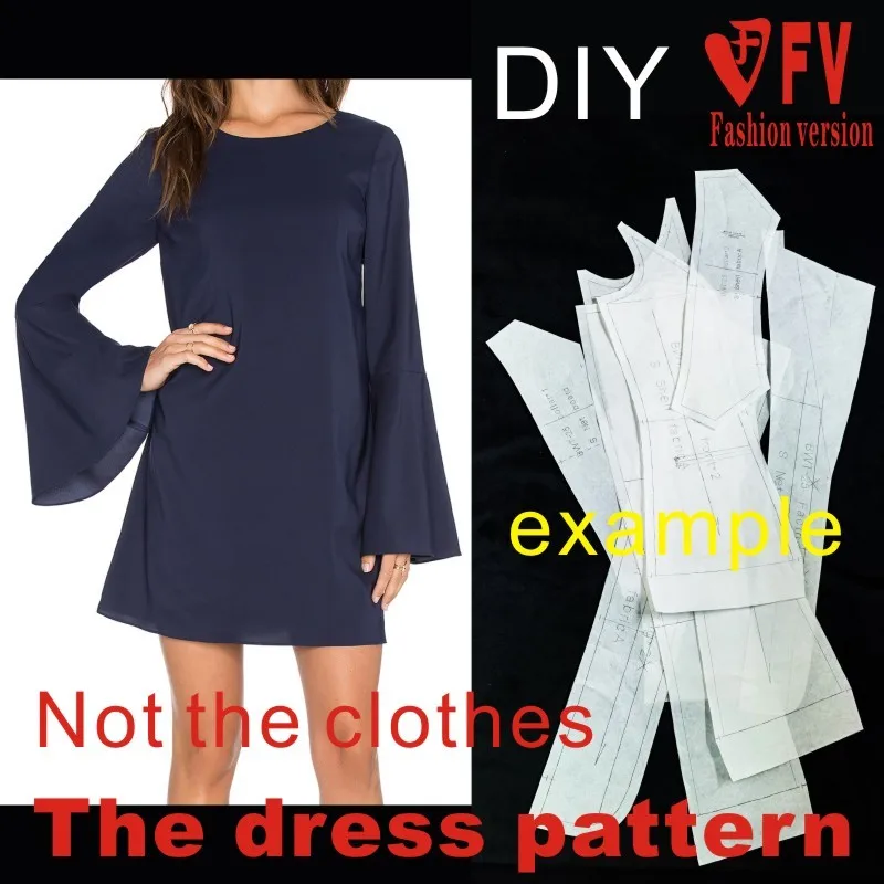 Clothing DIY The dress Dresses Sewing Pattern cutting drawing Dress Sewing Template BLQ-269