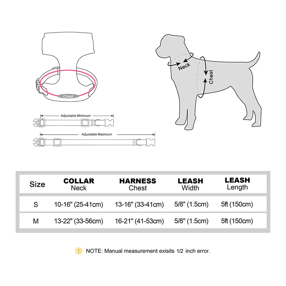 Cute Bowknot Dog Collar Harness Leash Set Soft Harness Vest for Small Medium Dogs Outdoor Walking