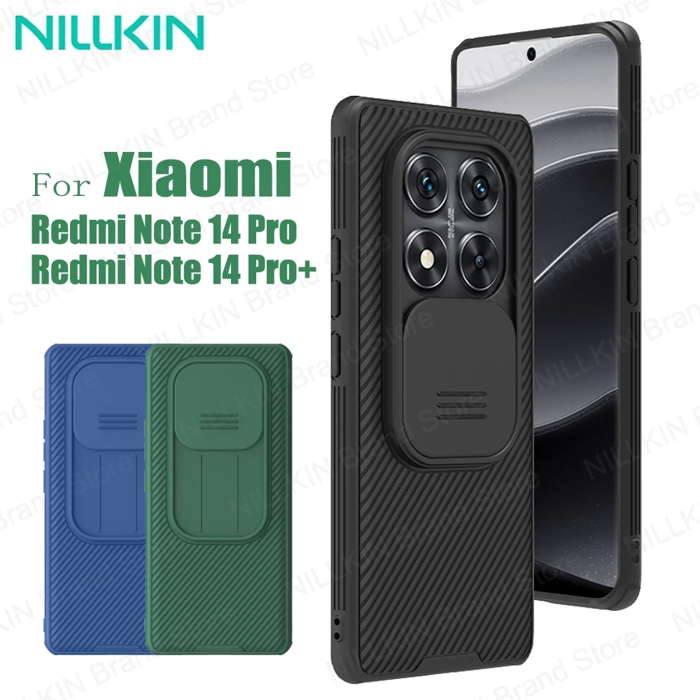 WBWONE Cover per Xiaomi Redmi Note 14 Pro+ Plus 5G con Protezione dello Schermo, 360 Gradi Silicone TPU Bumper e Trasparente PC Pannello Rugged Custodia Protettiva. Nero