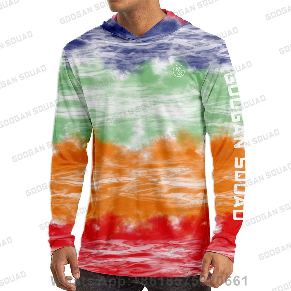 GOOGAN SQUAD Long Sleeve Fishing Hoodies UV Protection Men's Sweatshirt Breathable Summer Kids Clothes Outdoor Fishing Clothing