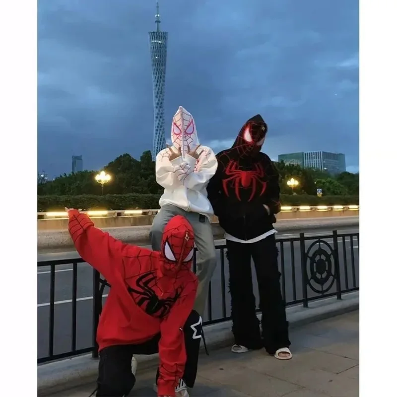 

2023 New Marvel Spider Man Hoodie 3d Digital Printing Hoodie Fashion Hip Hop Sweatshirt Zipper Top Women's Coat Couple Gift