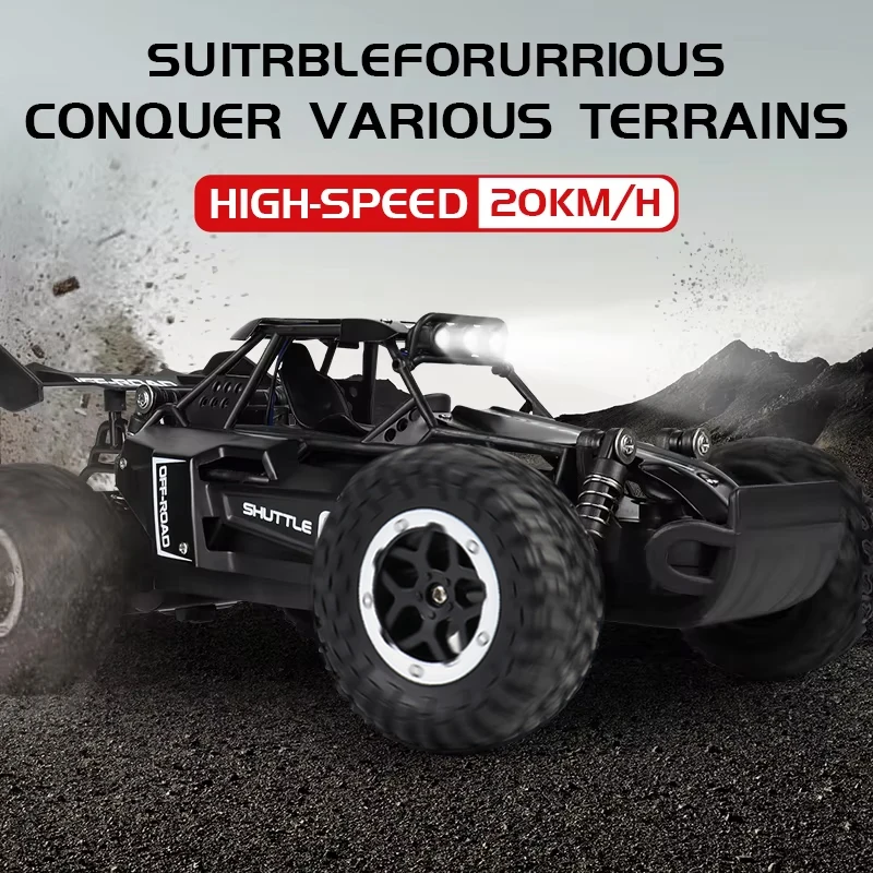 ZWN 1:16/1:20 2.4G Model RC Car With LED Light 2WD Off-road Remote Control Climbing Vehicle Outdoor Cars Toy Gifts for Kids 4