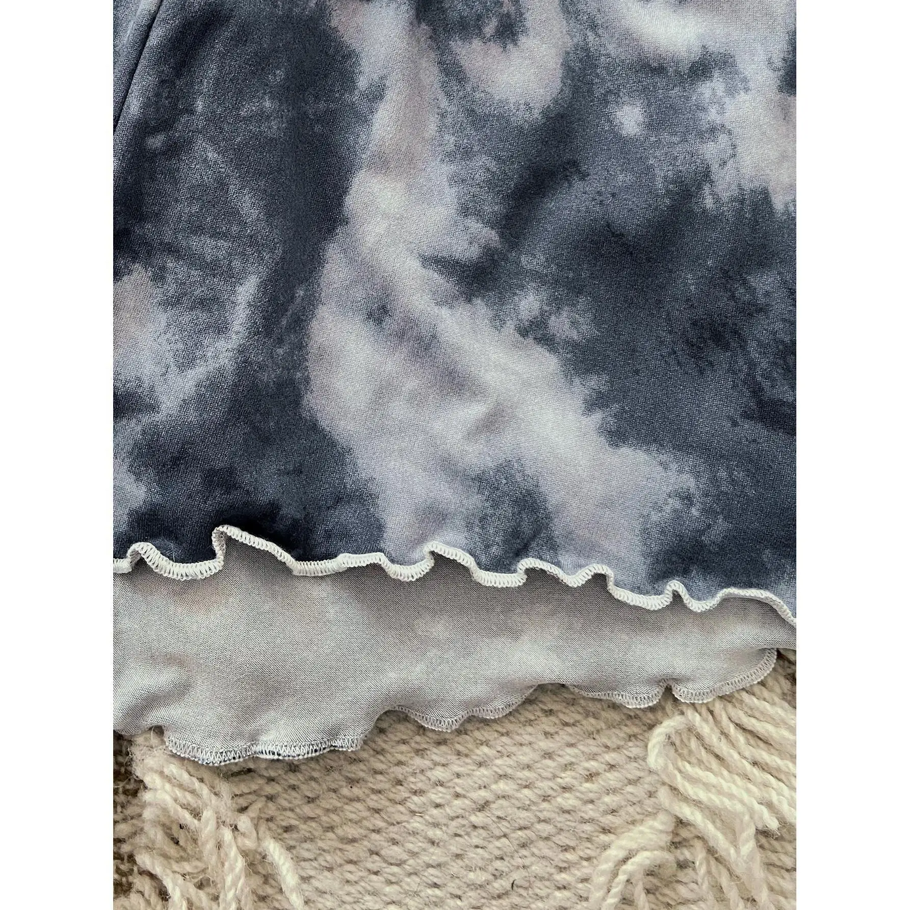 Women's Home Wear Summer Thin Tie Dye Short Sleeved Shorts Two-piece Pajama Women