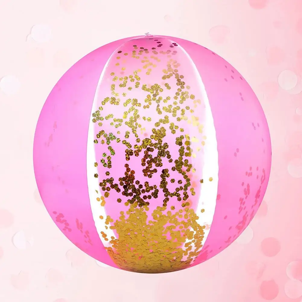 Glitter Inflatable Beach Ball Set Pump Sparkling Pool Toys Kids Toddlers Summer Parties Sand Play Water Fun water toys inflatable water toys inflatable ball toys inflatable swimming pool toy