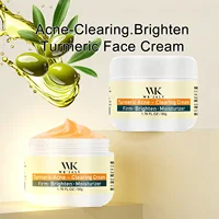 Crème faciale anti-acné au curcuma WK JALY, réduit les éruptions cutanées, éclaircit, nettoie la peau, hydrate, lisse, avec de l'aloe vera naturel 2
