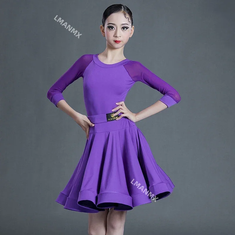 

Платье для латиноамериканских танцев, платье для девочек, женское платье для бальных танцев, одежда для тренировок, платье для сальсы