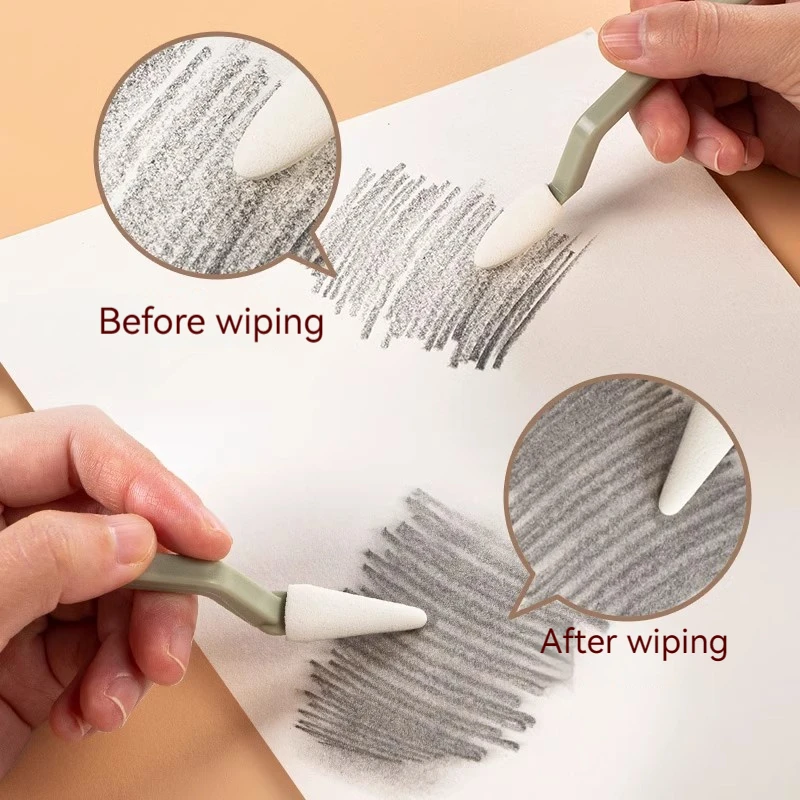 Sketch Eraser Art Sketch Wipe Knife Washable Brush Sponge Highlight Artist Correction Detail Eraser Pen Sketch Clean Tools 20Pcs set
