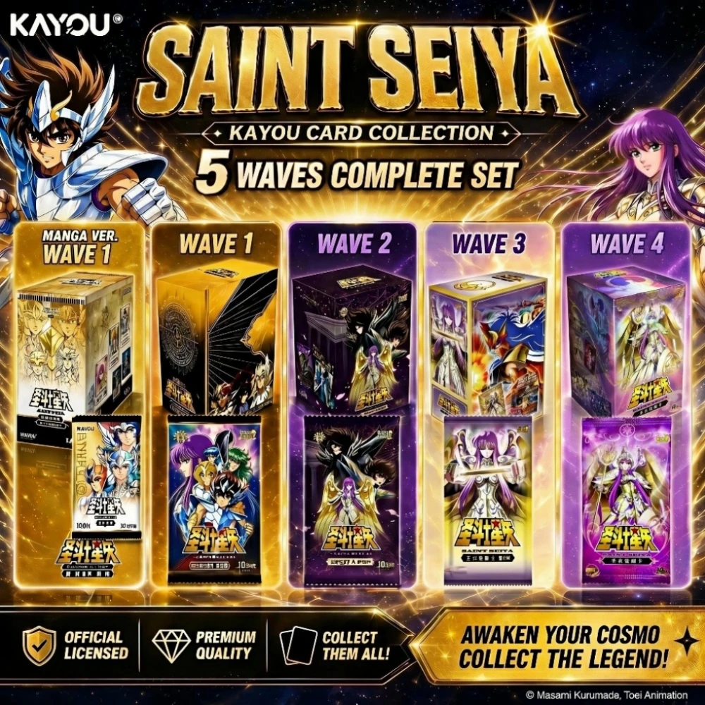 Genuine Kayou Saint Seiya Card Box New Comic Version&T4W1\T4W2\T4W3\T4W4 Full Series Anime Merchandise Collection Card Gifts