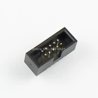 1.27mm 2x5 Pin 10 Pin DIP Male Shrouded PCB Box Header IDC Connector 2
