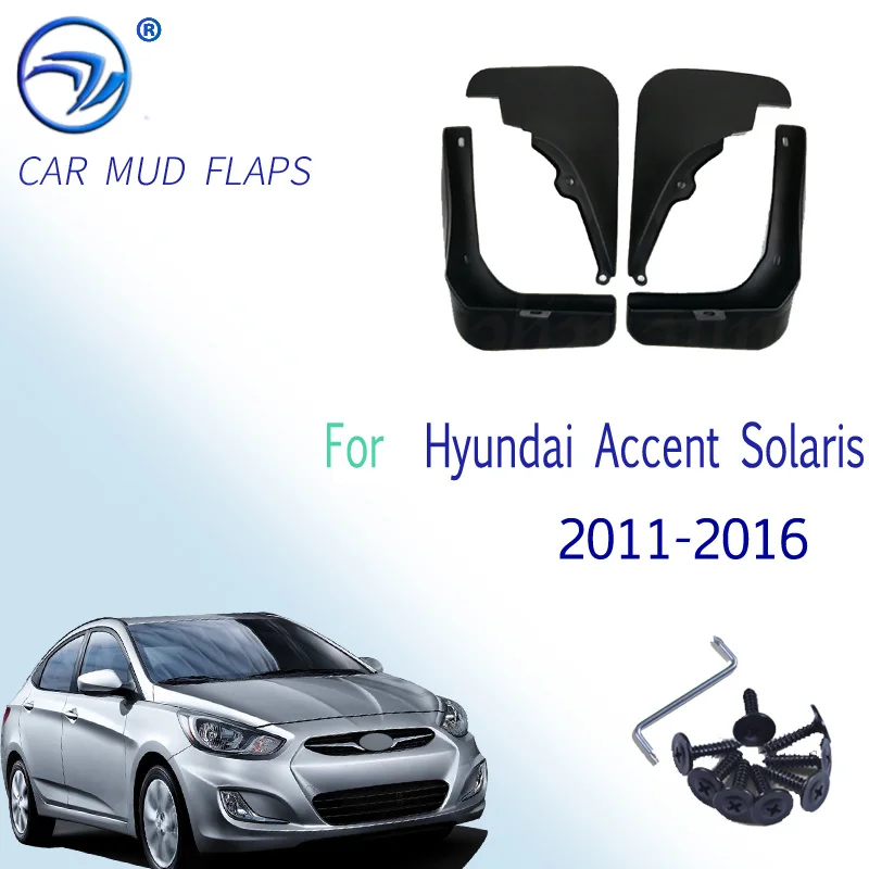 

OE Styled Molded Mud Flaps For Hyundai Accent Solaris 2011 - 2016 Mudflaps Splash Guards Mudguards 2012 2013 2014 2015 Styling