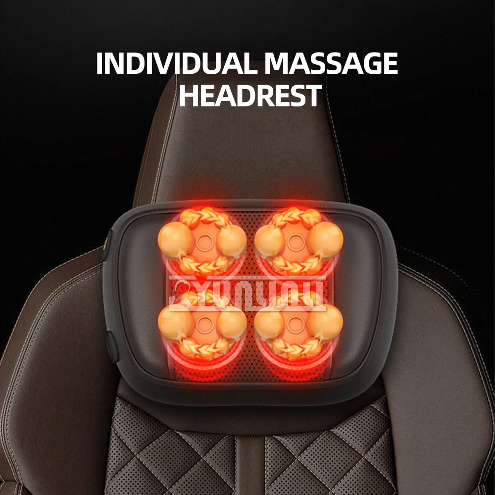 Upgrade Electric Full Body Massage Chair Neck Back Waist Massage Cushion Heat Vibrate Kneading Leg Massage Pad Seat Relaxation 4