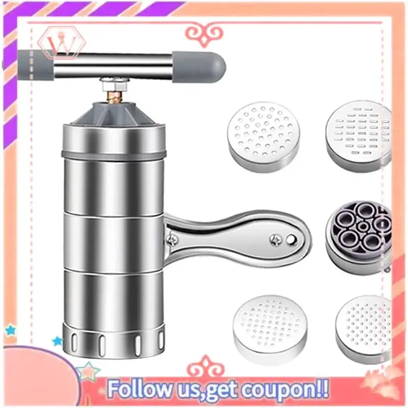 Noodle Making Machine Manual Noodles Press Machine Pasta Maker Stainless Steel, Noodle Mould