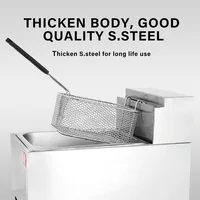 OT71 Commercial LPG 6L/6+6L Gas Deep Fryer with Fry Basket Stainless Steel Countertop for French Fries Fried Potato Chicken 2