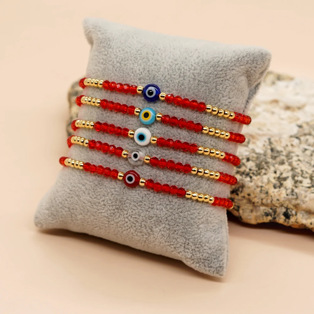 Простой веревочный браслет Go2boho для мужчин и женщин, ювелирные изделия из бисера и сглаза, браслеты ручной работы для женщин, регулируемый браслет на шнуровке